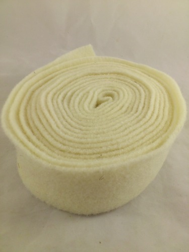 Felt wide 7.5 cm L= 5 m cream milk (WE04)